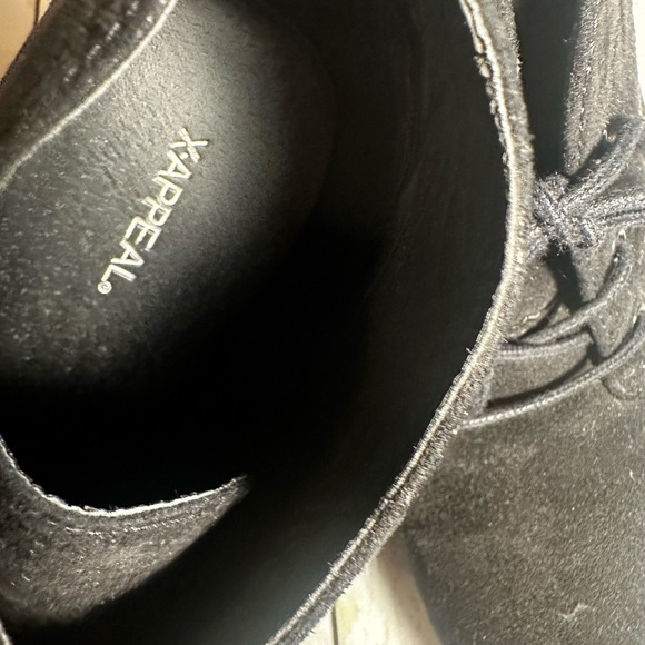 XAPPEAL Black Lace-up Suede Boho Wedge Bootie Women’s 11 - Picture 5 of 6